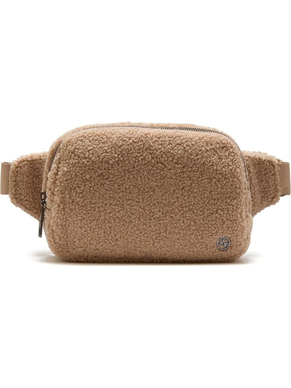 Large 2L Fanny Pack Belt Bag for Women & Men - Adjustable Strap, Fleece, Tan